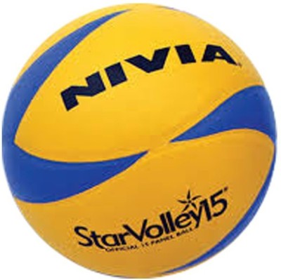 

Nivia Star Lather Pasted 15 Pannel Volleyball - Size: (Pack of 1, Multicolor