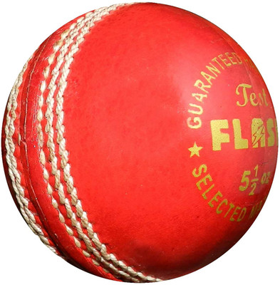 

Flash LEATHER TEST Cricket Leather Ball(Pack of 1, Red)