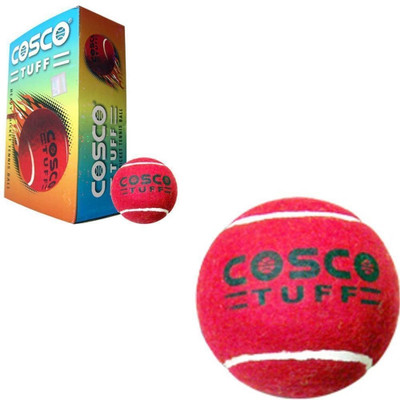

Cosco Tuff Cricket Tennis Ball(Pack of 6, Red), Assorted