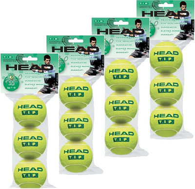 

Head TIP - III Dozen Tennis Ball(Pack of 4, Green)
