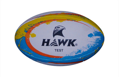 

HAWK Test, 3 Ply, Rugby Ball - Size: (Pack of 1, White