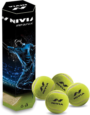 Nivia Mid Weight Cricket Tennis Ball(Pack of 4, Yellow) available at flipkart for Rs.273