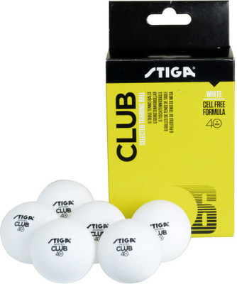 

Stiga Club 40+ Table Tennis Ball(Pack of 6, White)