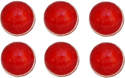 

VSM Two piece Leather Super Cricket Leather Ball(Pack of 6, Red)