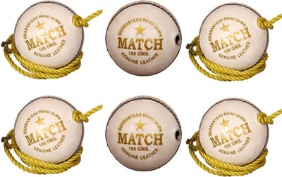Priya Sports PCROPEWHITE 6 Cricket Training Ball Pack of 6, White Priya Sports Cricket Training Ball