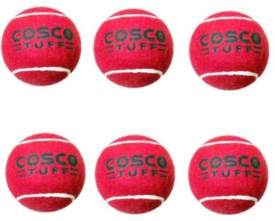 COSCO Tuff Cricket Tennis Ball(Pack of 6, Red)