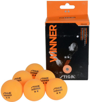 

Stiga Winner Table Tennis Ball(Pack of 6, Orange)