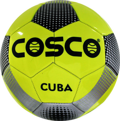 

Cosco CUBA Football Size-5 Football - Size: 5(Pack of 1, Red, Yellow, Blue, Grey, Orange), Green/grey