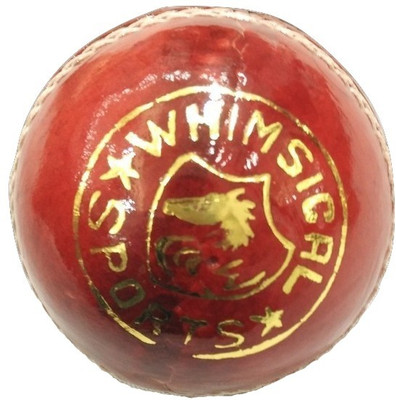 Whimsical Sports 50-50 Cricket Leather Ball(Pack of 3, Red)