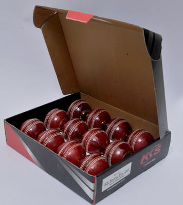 

KKS Crown Cricket Leather Ball(Pack of 12, Red)