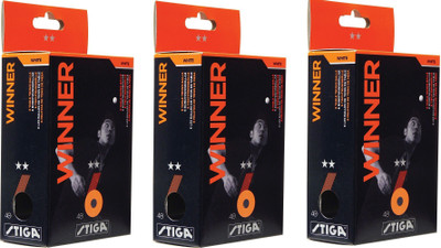 Stiga Stiga Winner Table Tennis Ball(Pack of 18, Orange)