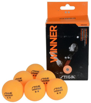 

Stiga Winner Table Tennis Ball(Pack of 12, Orange), Assorted