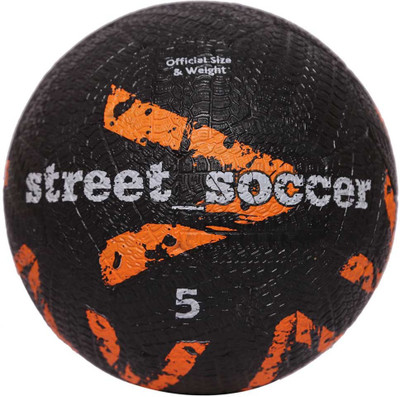 

Vector X Street Soccer Rubber moulded Football - Size: (Pack of 1, Black, Orange
