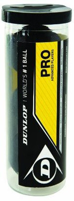 

Dunlop Sports Pro XX Squash 3 Ball Tube Squash Ball(Pack of 3, Black)