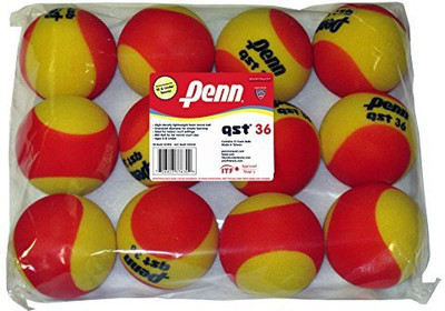 

Penn QST 36 Foam Red Tennis Balls Tennis Ball(Pack of 12, Red, Yellow)