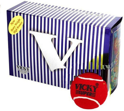 

Vicky Heavy Weight Tennis Ball(Pack of 6, Red, Red), Red;yellow