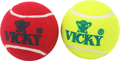 

Vicky Cricket Tennis Ball(Pack of 6, Red, Yellow)