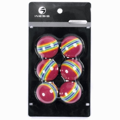 

Inesis by Decathlon Eva Stripes Golf Ball(Pack of 6, Multicolor)