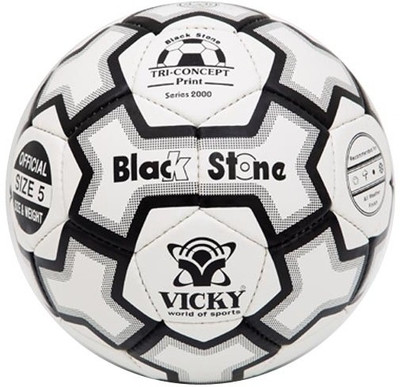 

Vicky Black Stone Football - Size: 5(White)