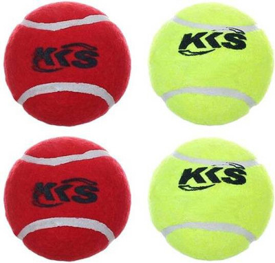 

KKS AS Tennis Balls Cricket Tennis Ball(Pack of 04, Red, Green)