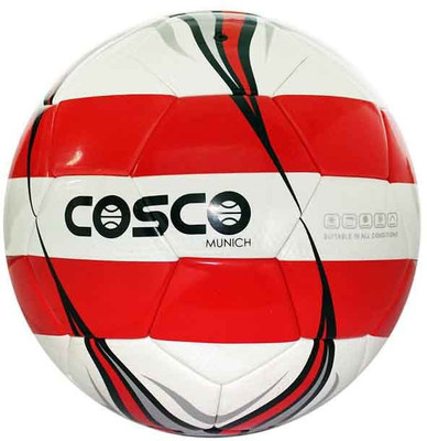 

Cosco Munich Football - Size: (Pack of 1, White, Red