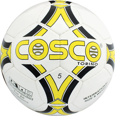 

Cosco TORINO Football Size- Football - Size: (Pack of 1, Red, Yellow, White, Grey, Orange, Multicolor
