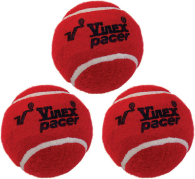 

Vinex Tennis - Pacer (Pack of 3 Pcs) Cricket Tennis Ball(Pack of 3, Red)