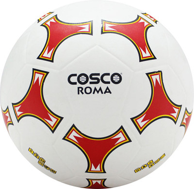 

Cosco ROMA Football Size- Football - Size: (Pack of 1, Red, Yellow, White, Grey, Orange, White/red