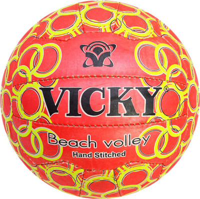 

Vicky Beach Volleyball - Size: (Pack of 1, Red, Yellow