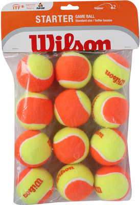 

Wilson WRT137200 Starter Game Tennis Ball(Pack of 12, Multicolor)