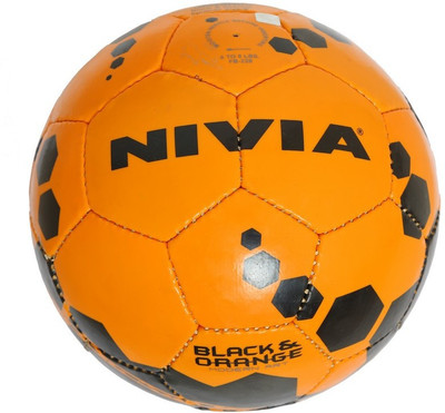 

Nivia Black & Orange Football - Size: (Pack of 1, Orange, Black