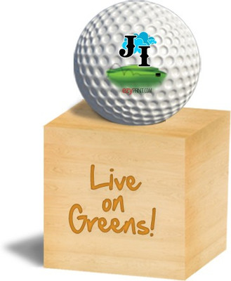 

ezyPRNT "JI" Golf Ball(Pack of 1, White)
