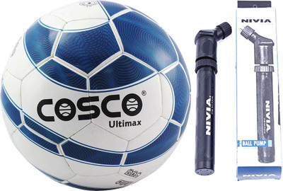 

Cosco ULTIMAX Football With Pump Size- Football - Size: (Pack of 1, Red, Yellow, White, Grey, Orange, White/blue