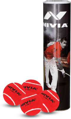 

Nivia Pack of 4 Balls Cricket Leather Ball(Pack of 4, Red)