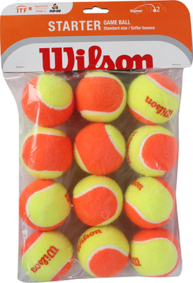 

Wilson Starter Game Tennis Ball(Pack of 12, Multicolor), Multi-color