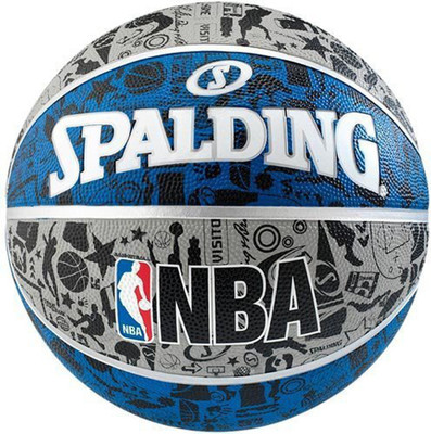 

SPALDING Nba Graffiti Basketball - Size: (Pack of 1, Grey, Blue, Black