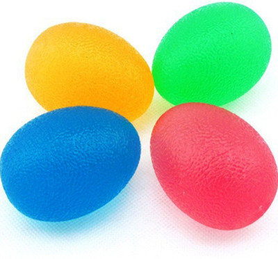 

acco Egg Shaped Hand Exerciser Ball (Set of 4) Handball(Pack of 1, Blue, Pink, Orange, Green)