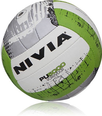 

Nivia PU-5000 Volleyball - Size: (Pack of 1, White, Green