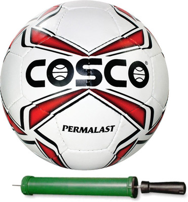 Cosco PERMALAST Football With Pump Size-5 Football - Size: 5(Pack of 1, Red, Yellow, White, Grey, Orange) available at flipkart for Rs.860