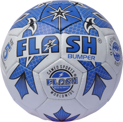 

Flash BUMPER Football - Size: 5(Pack of 1, White, Blue)