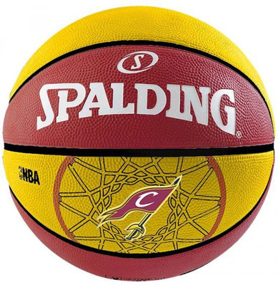 SPALDING Team Cavaliers Basketball - Size: (Pack of 1, Red, Yellow