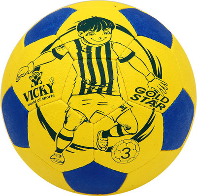 

Vicky Gold-Star-3 Football - Size: (Pack of 1, Yellow, Blue