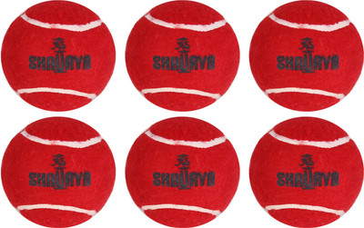 

AS Shaurya Cricket Tennis Ball(Pack of 06, Red)