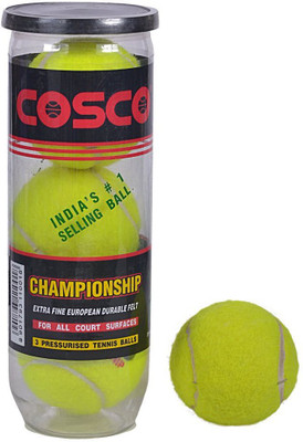 Cosco CHAMPIONSHIP Cricket Tennis Ball(Pack of 3, Green) available at flipkart for Rs.255