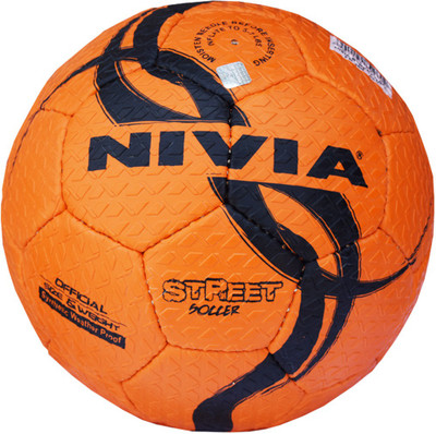 

Nivia Street Orange/Black Football - Size: (Pack of 1, Orange, Black