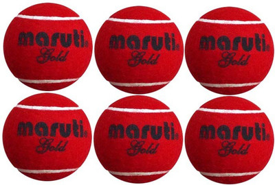 

HRS Maruti Gold Cricket Tennis Ball(Pack of 6, Red)