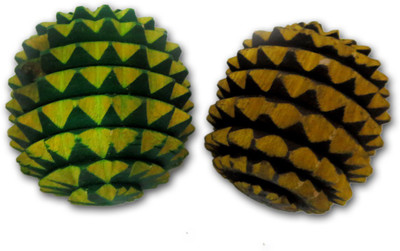

DCS Acupressure Wooden Massage Ball - Size: 5(Pack of 2, Multicolor)