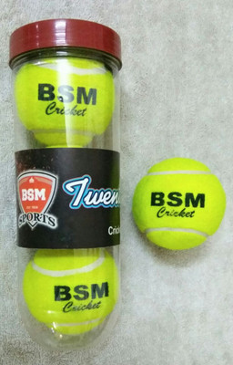 

BSM TENNIS CRICKET BALL Cricket Tennis Ball(Pack of 3, Yellow), Green