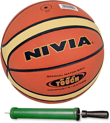 

Nivia Pro Touch Basketball With Pump Size- Basketball - Size: (Pack of 1, Red, Yellow, White, Grey, Orange, Maroon