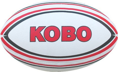 Kobo Gladiator Rugby Ball - Size: (Pack of 1, White